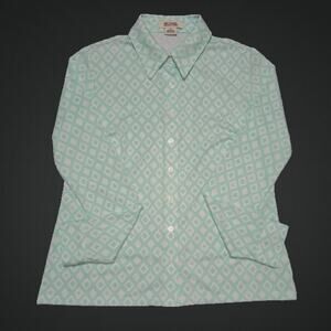 Vintage Early 2000's Michael Kors Polyester Button Down Shirt with Collar Size M